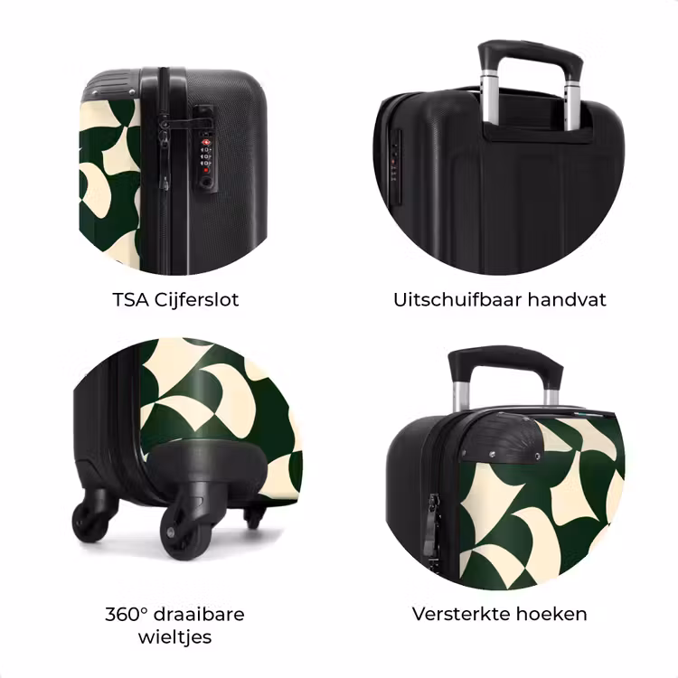 Koffer - Groen - Organische vlakken - Crème — 7