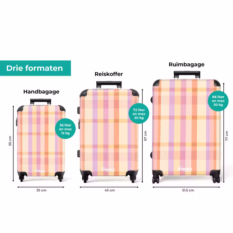 Koffer - Pastel - uitpatroon - Geometrisch — 8