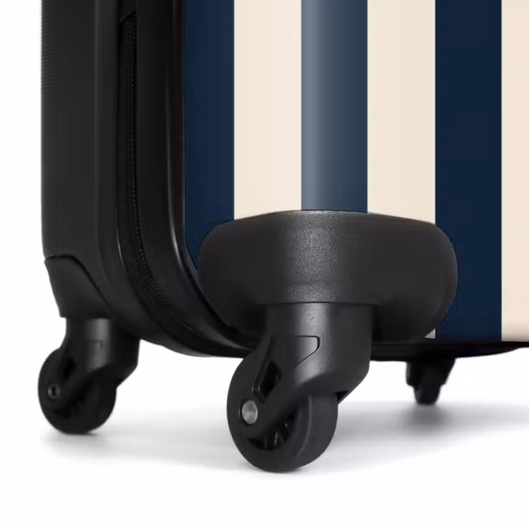 Koffer - Verticale strepen - Blauw - Crème — 6