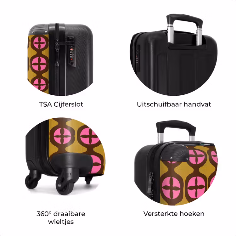 Koffer - Modern - Patroon - Roze — 7