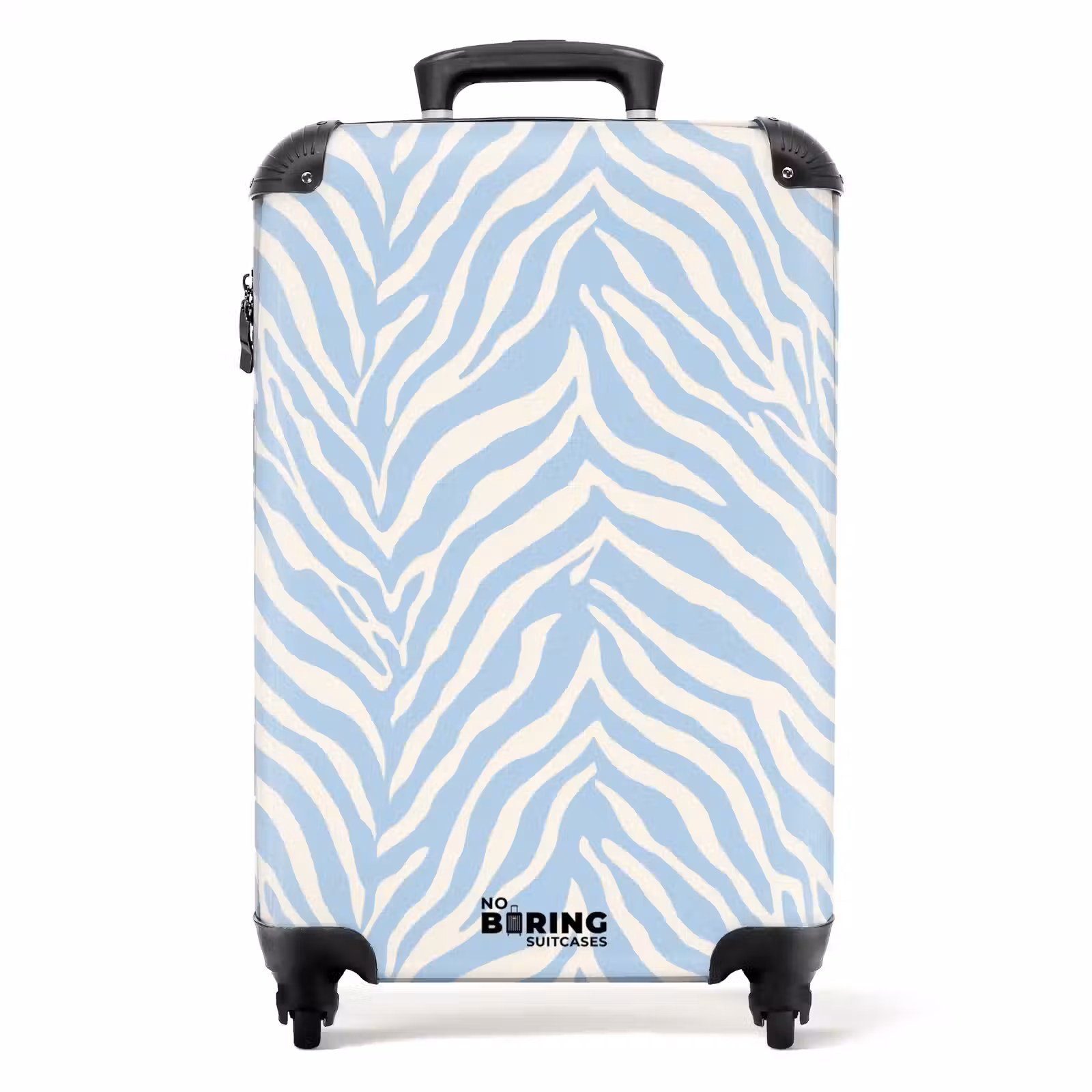 Koffer - Zebra - Motief - Blauw - Wit — 1