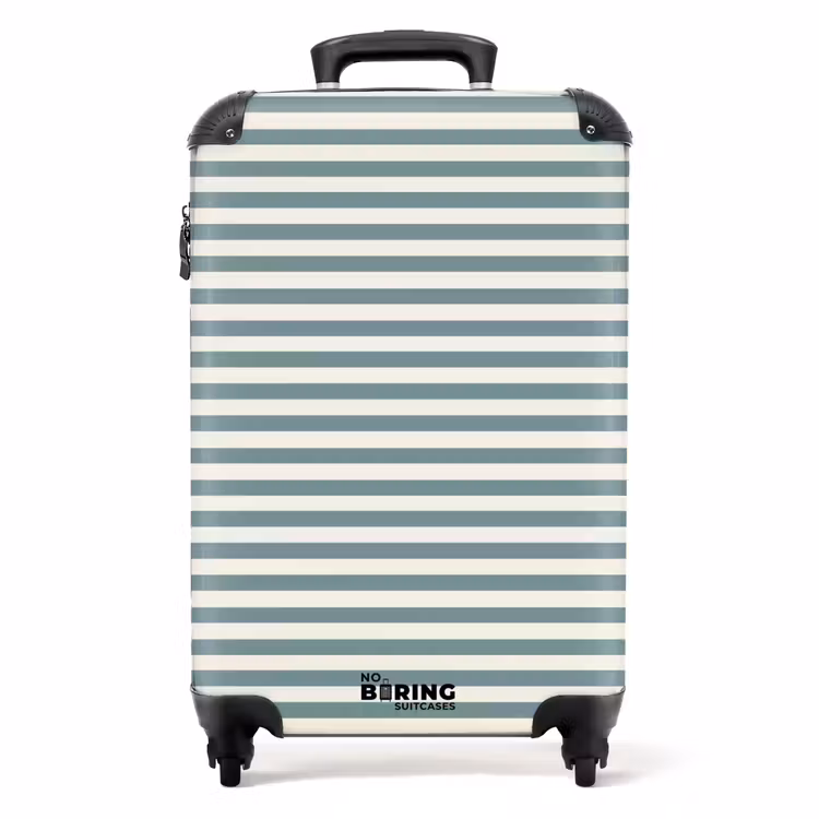 Koffer - Strepen - Modern - Blauw — 1