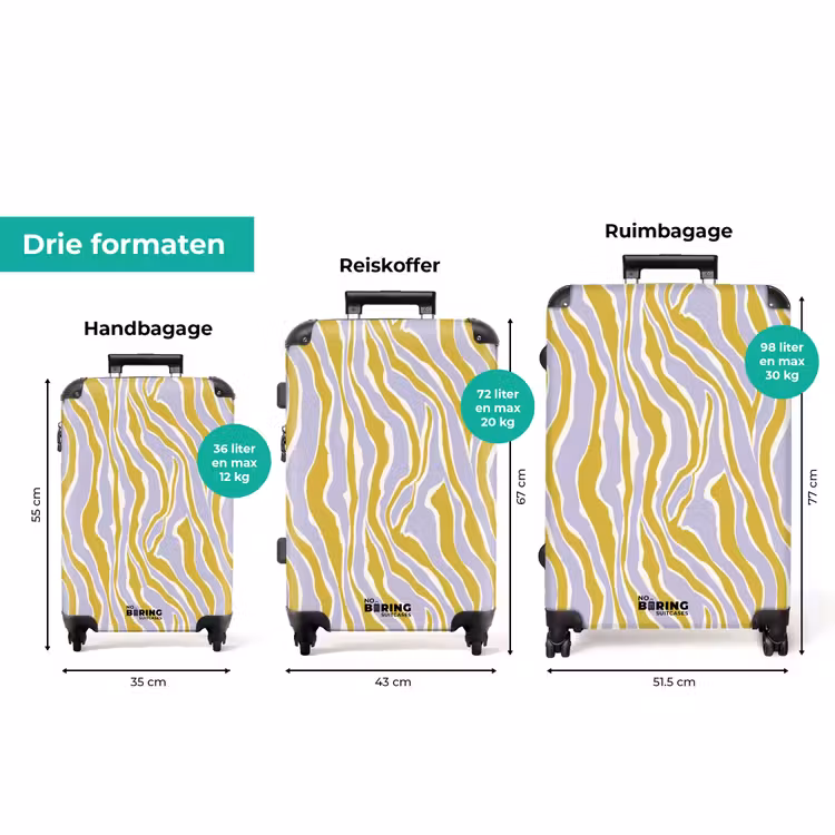 Koffer - Zebra - Modern - Meerkleurig — 8