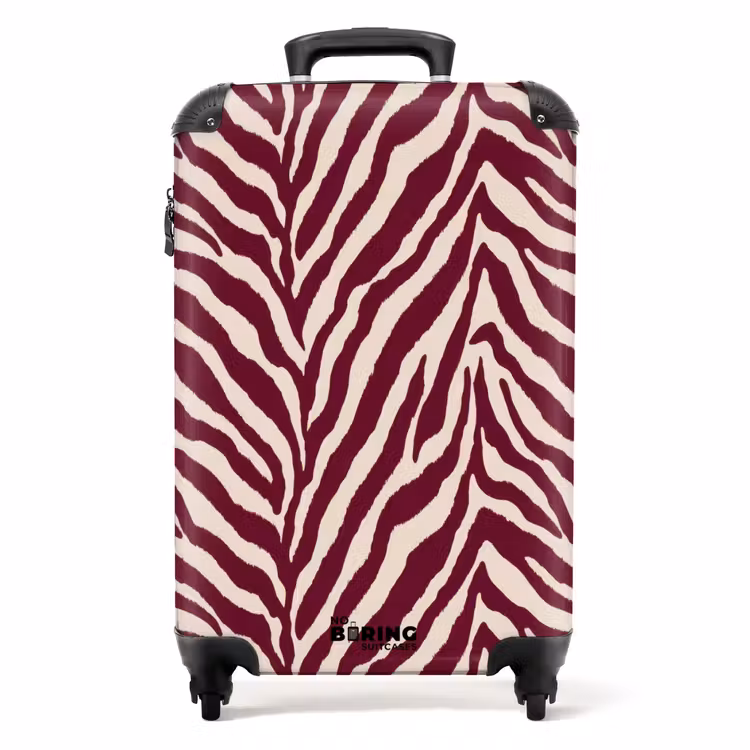 Koffer - Zebra - Motief - Bordeaux - Rood — 1