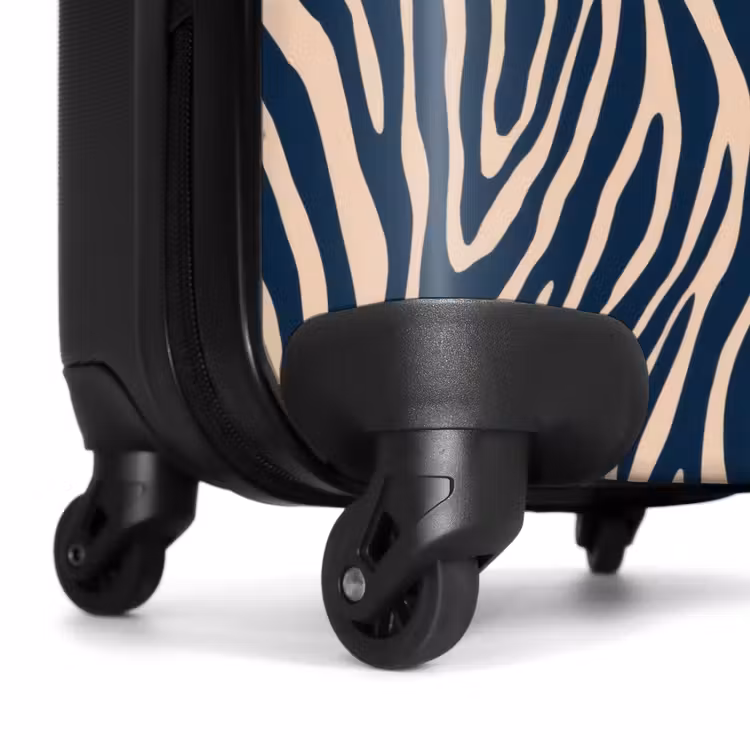 Koffer - Zebra - Patroon - Blauw - Beige — 6