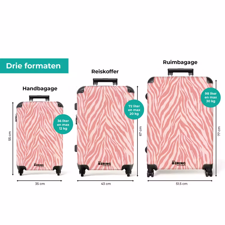 Koffer - Zebra - Print - Roze — 8