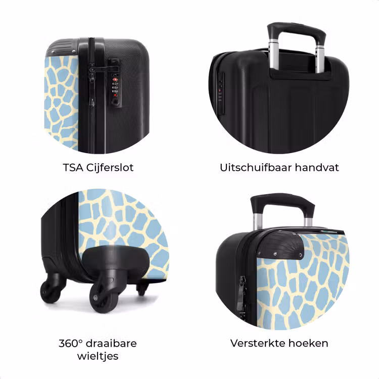 Koffer - Giraf - Modern - Blauw — 7