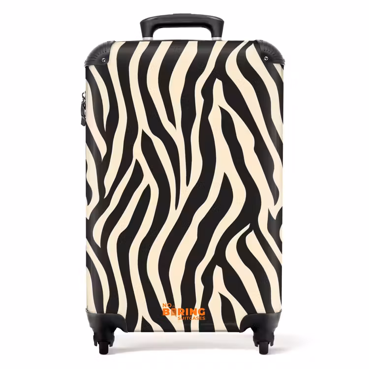 Koffer - Zebra - Print - Klassiek - Zwart — 1