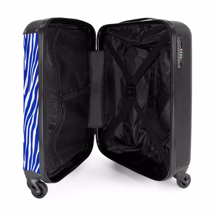 Koffer - Zebra - Patroon - Kobalt - Blauw — 4