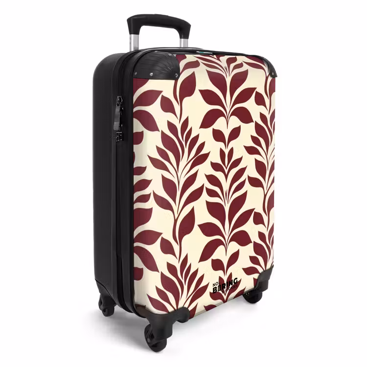 Koffer - Abstract - Bladeren - Burgundy — 2