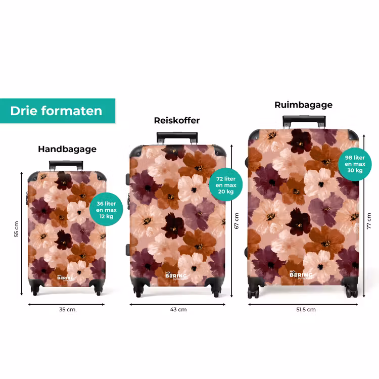 Koffer - Bloemen - Abstract - Aardetinten — 8