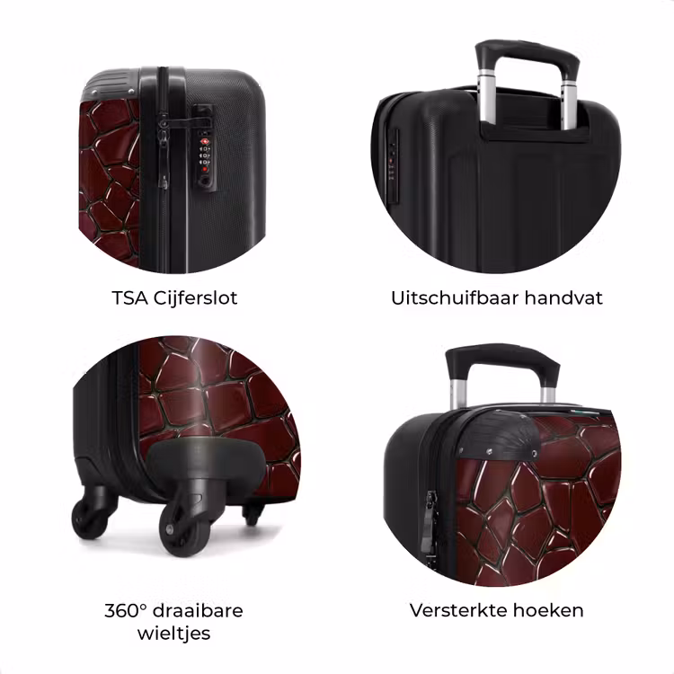 Koffer - Mozaïek - Tegel - Bordeauxrood — 7