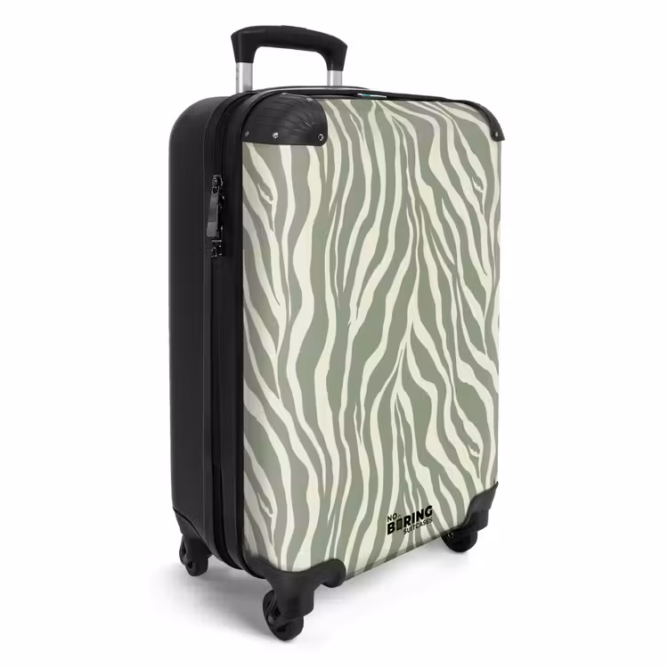 Koffer - Zebra - Motief - Groen — 2