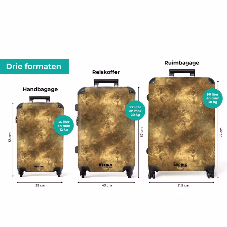 Koffer - Antiek - Metaallook - Goud — 8