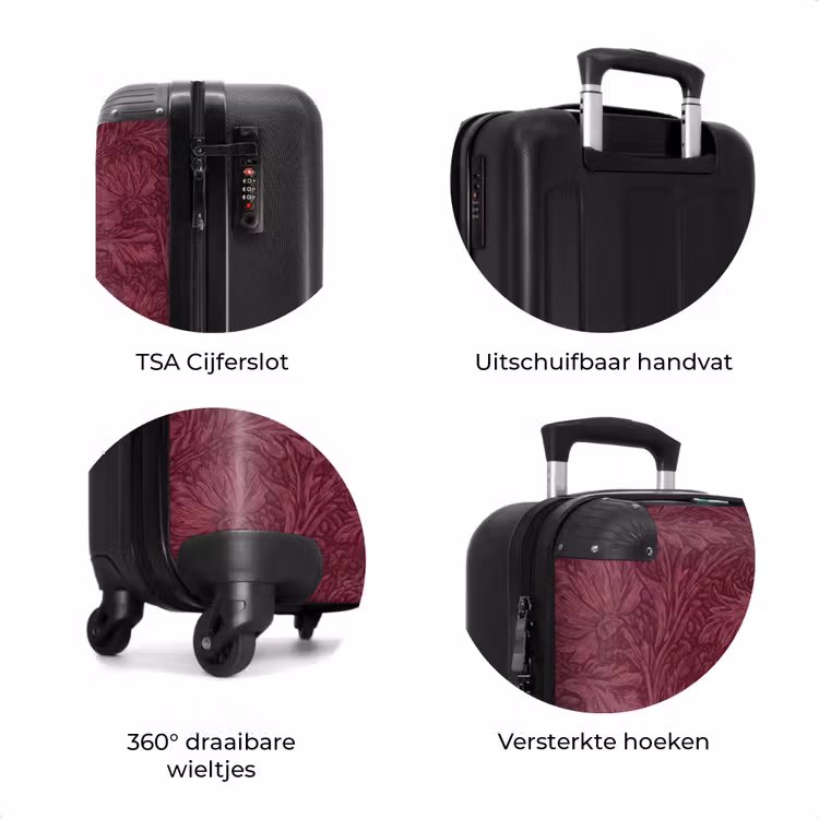 Koffer - Bladeren - Patroon - Paars — 7