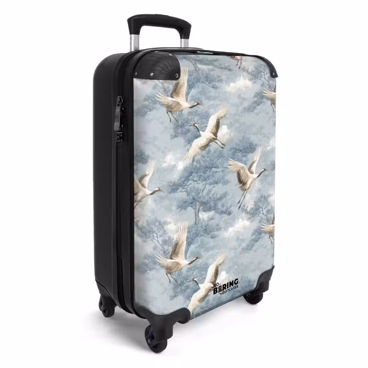 Koffer - Wolken - Kraanvogels - Blauw — 2