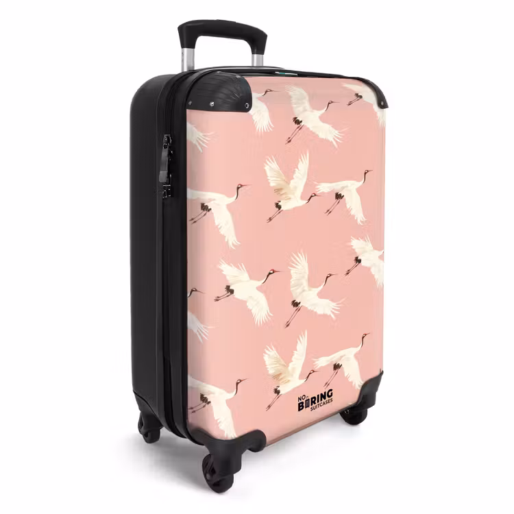 Koffer - Modern - Kraanvogels - Roze — 2