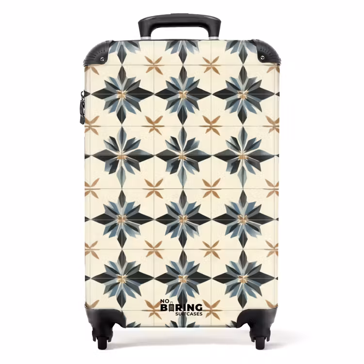 Koffer - Sierlijk - Ornament - Blauw — 1
