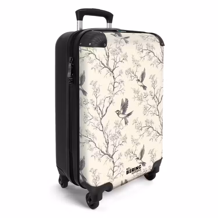Koffer - Takken - Vogels - Beige — 2