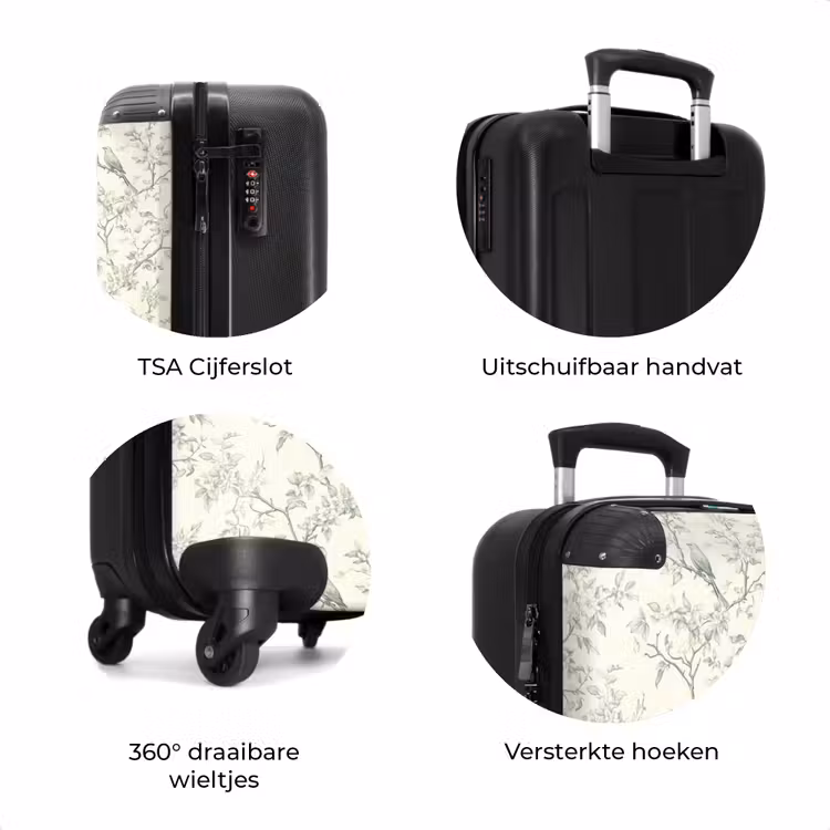 Koffer - Klassiek - Vogels - Groen — 7