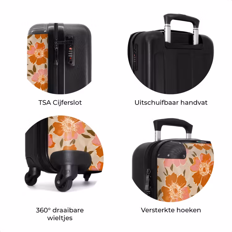 Koffer - Bloemen - Motief - Retro — 7