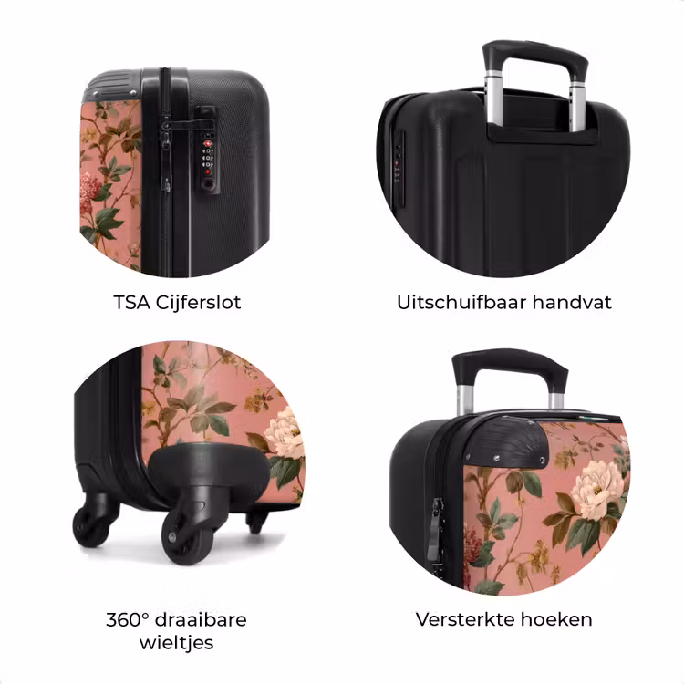 Koffer - Klassiek - Botanisch - Roze — 7