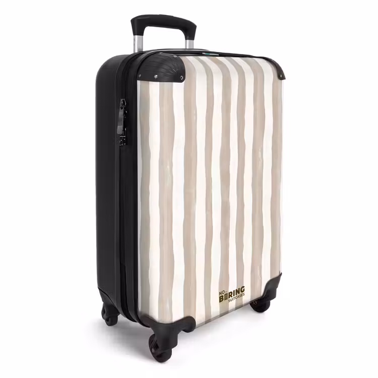 Koffer - Minimalistisch - Strepen - Beige — 2
