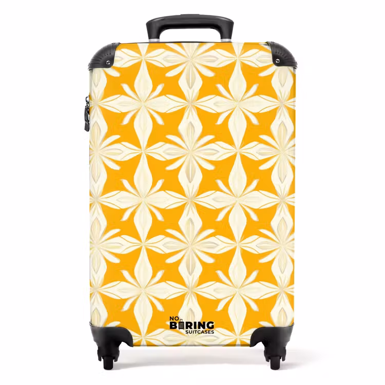 Koffer - Patroon - Retro - Geel — 1