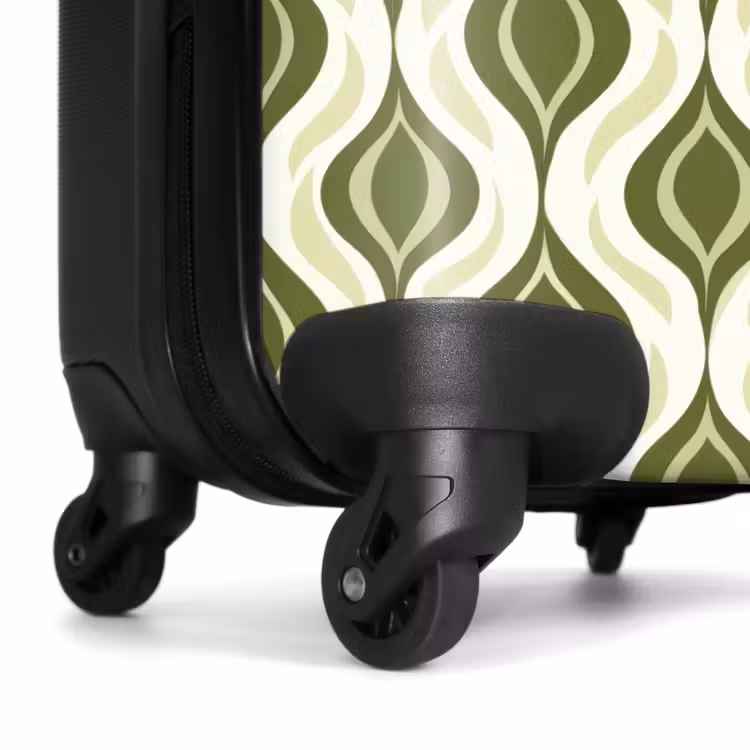 Koffer - Patroon - Retro - Groen — 6