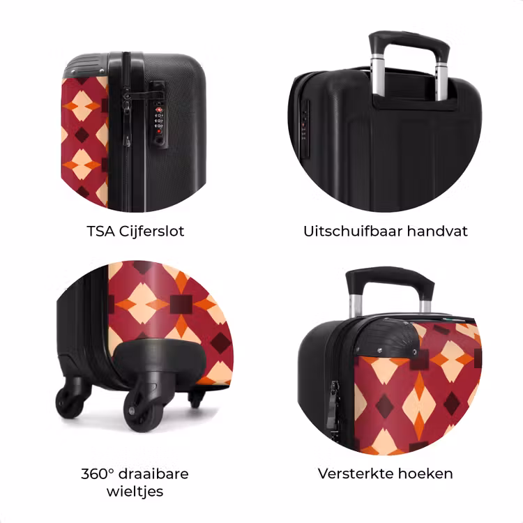 Koffer - Retro - Patroon - Kleurrijk — 7