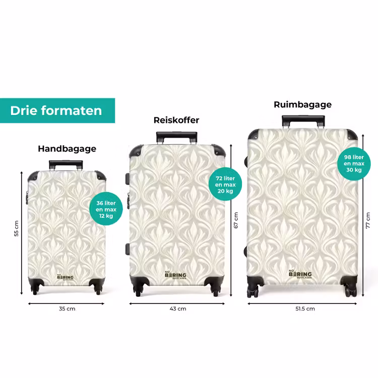 Koffer - Barok - Patroon - Beige — 8