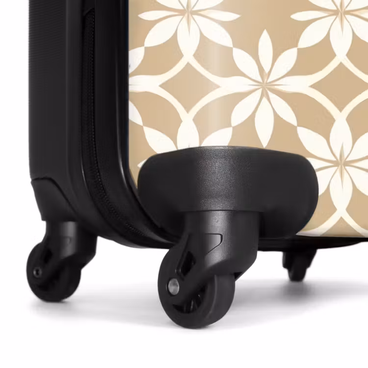 Koffer - Bloemen - Patroon - Beige — 6