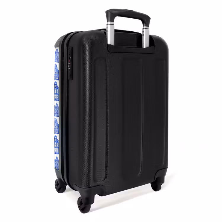 Koffer - Patroon - Huizen - Blauw — 3