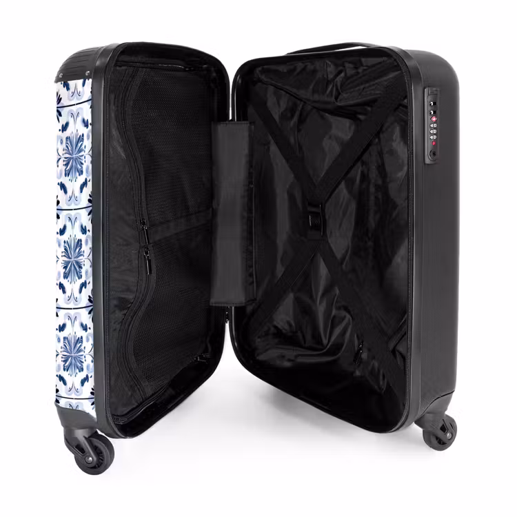 Koffer - Patroon - Tegel - Blauw — 4