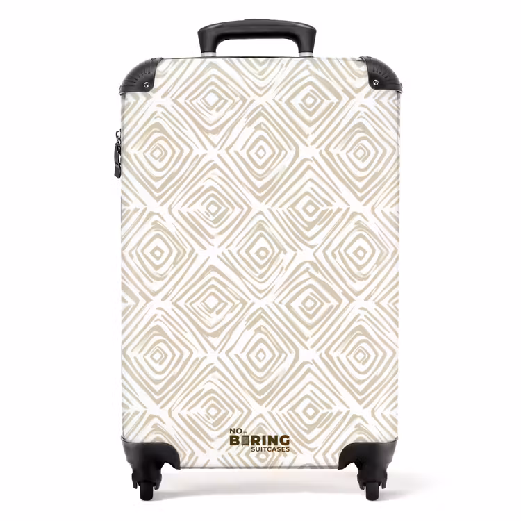 Koffer - Abstract - Ruit - Beige — 1