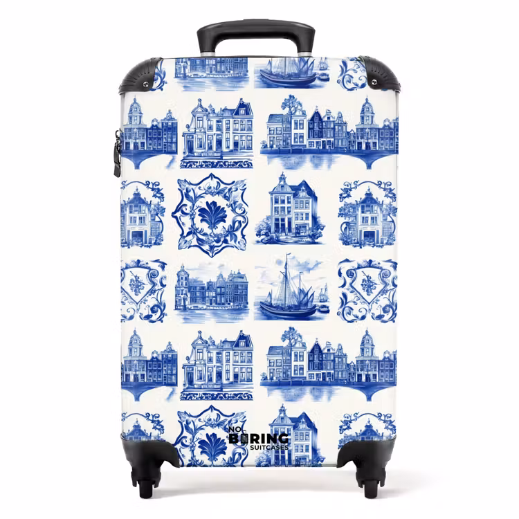 Koffer - Huizen - Schepen - Blauw — 1