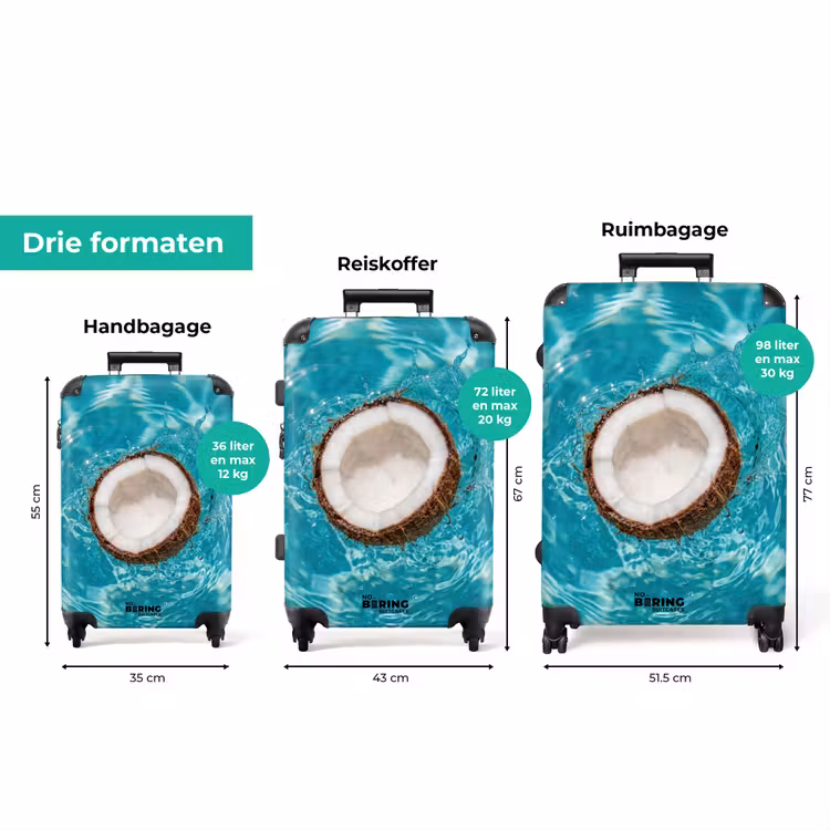 Koffer - Kokosnoot - Water - Wit — 8
