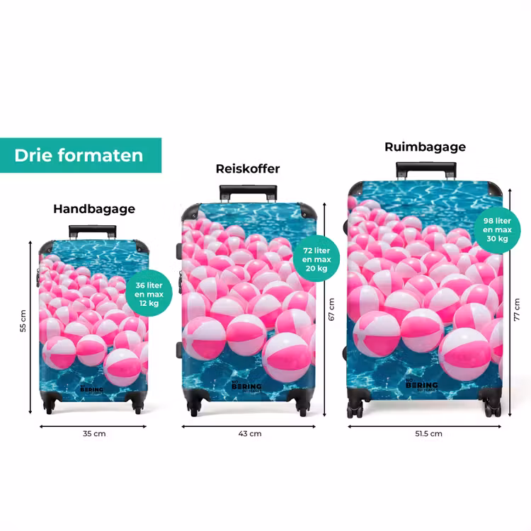 Koffer - Strandballen - Roze - Water — 8