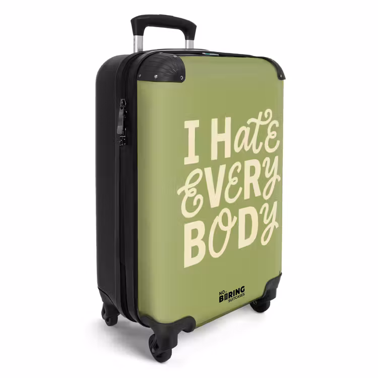 Koffer - I hate everybody - Groen - Retro — 2