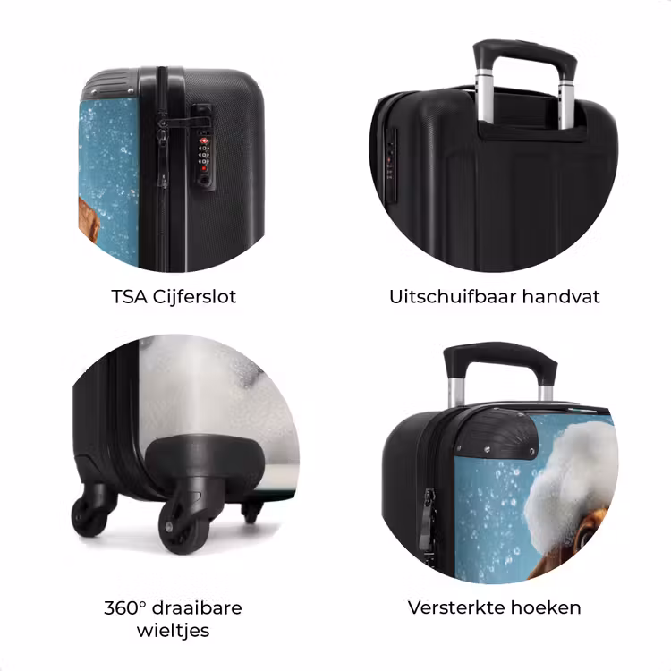 Koffer - Teckel - Bad - Schuim - Waterdruppels — 7