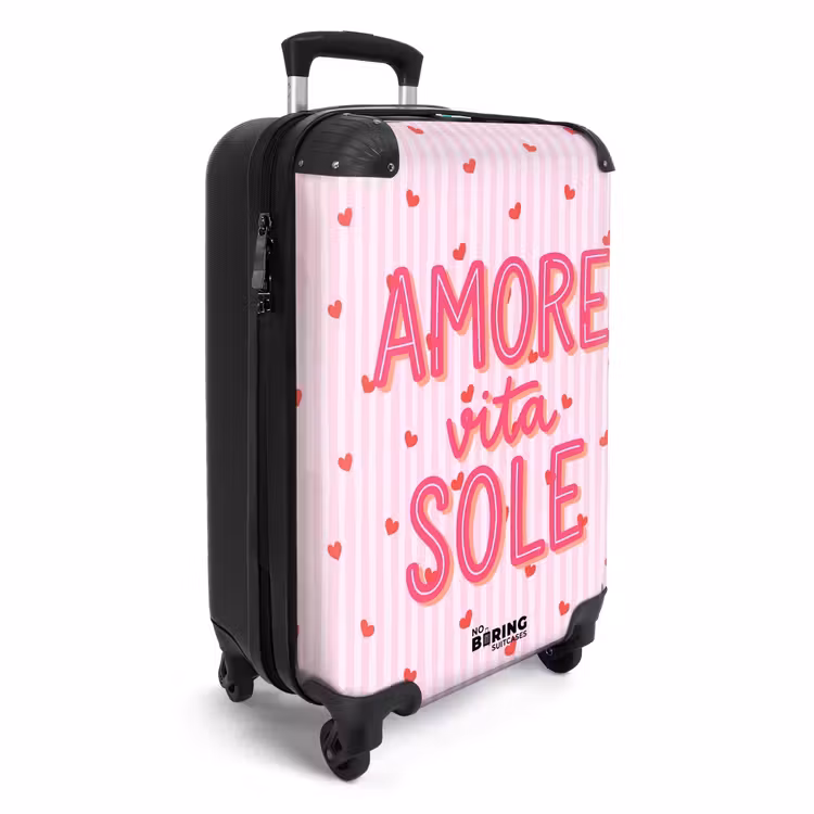 Koffer - Amore vita sole - Roze - Hartjes — 2