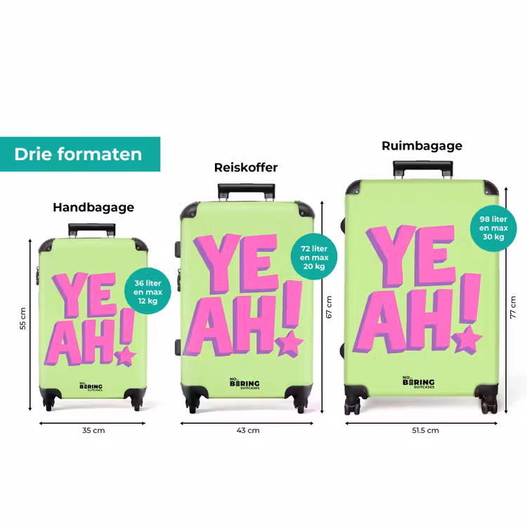 Koffer - Groen - Neon - Quote — 8