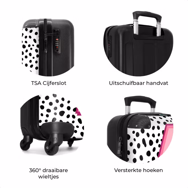 Koffer - Bliksem - Roze - Stippen — 7