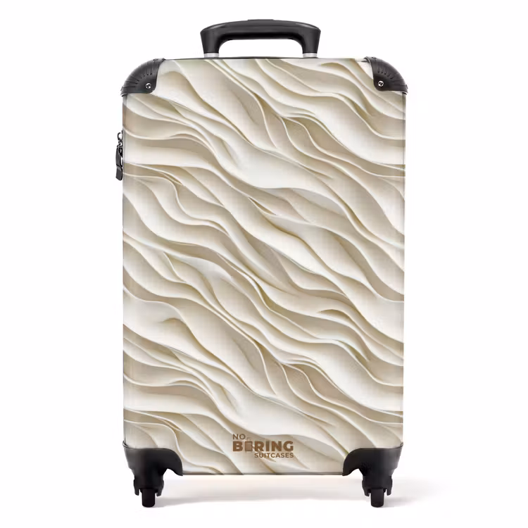 Koffer - Golven - Wit - Minimalistisch — 1