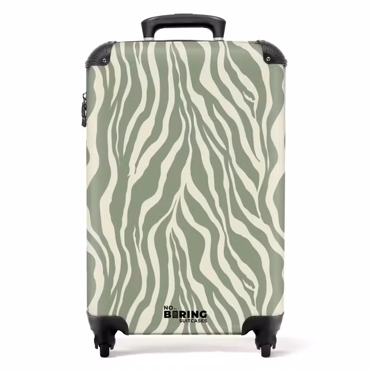 Koffer - Zebra - Motief - Groen — 1