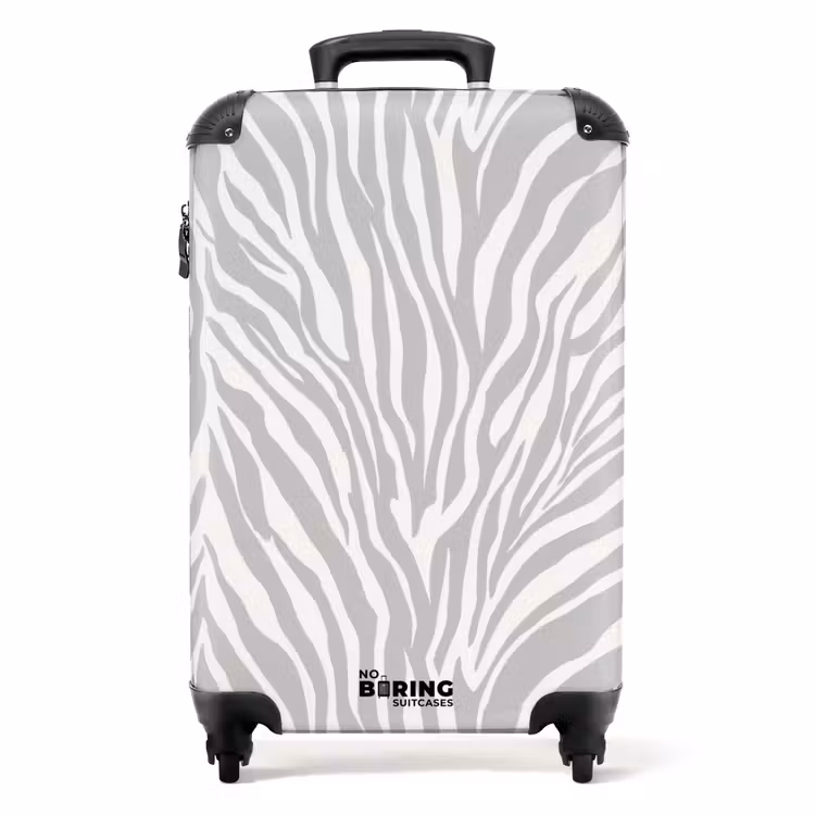 Koffer - Zebra - Motief - Grijs — 1