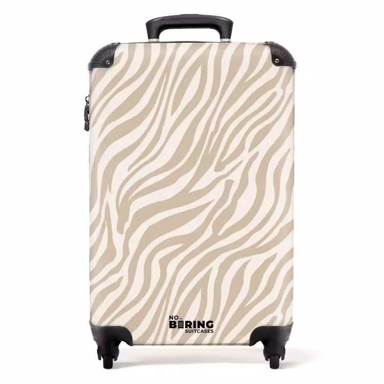 Koffer - Zebra - Patroon - Beige — 1