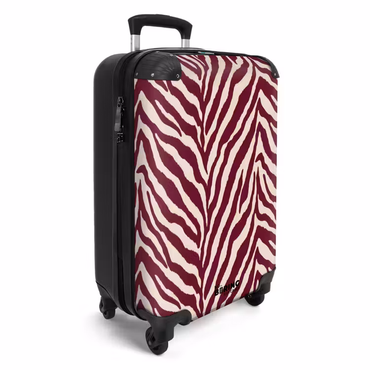Koffer - Zebra - Motief - Bordeaux - Rood — 2