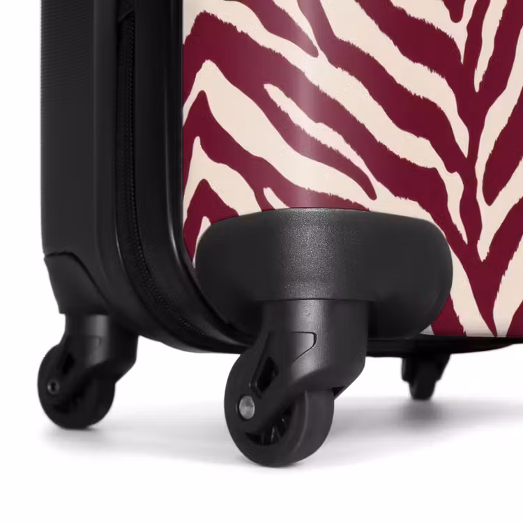 Koffer - Zebra - Motief - Bordeaux - Rood — 6