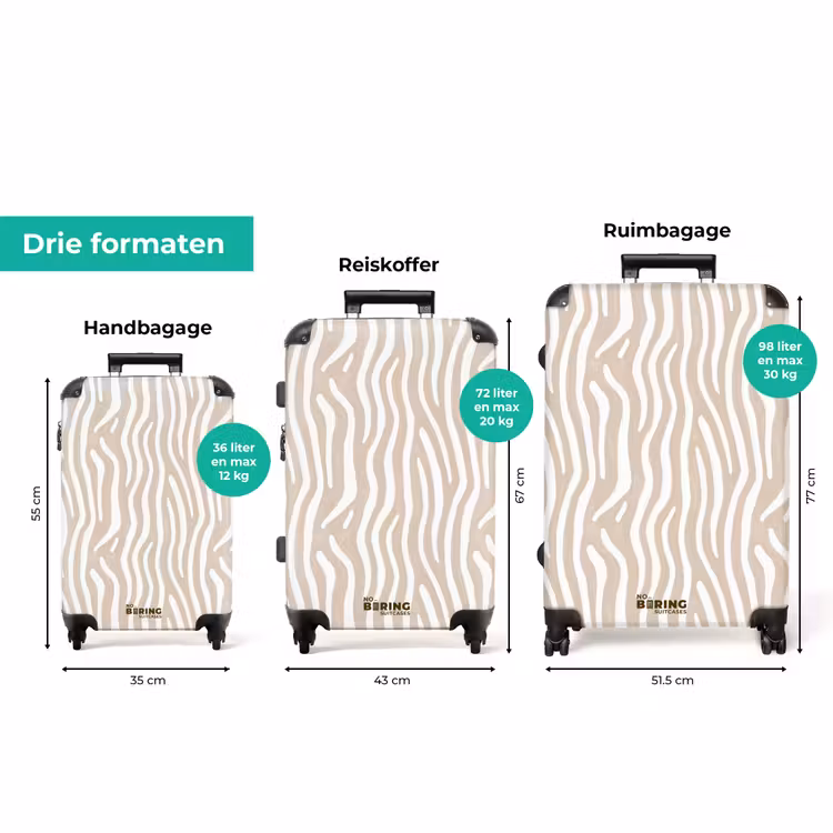 Koffer - Abstract - Zebra - Beige — 8